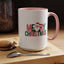 Christmas Mug - Merry Christmas Green & Red Text Santa