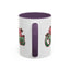 Christmas Mug - Merry Christmas Red & Green Text Mistletoe
