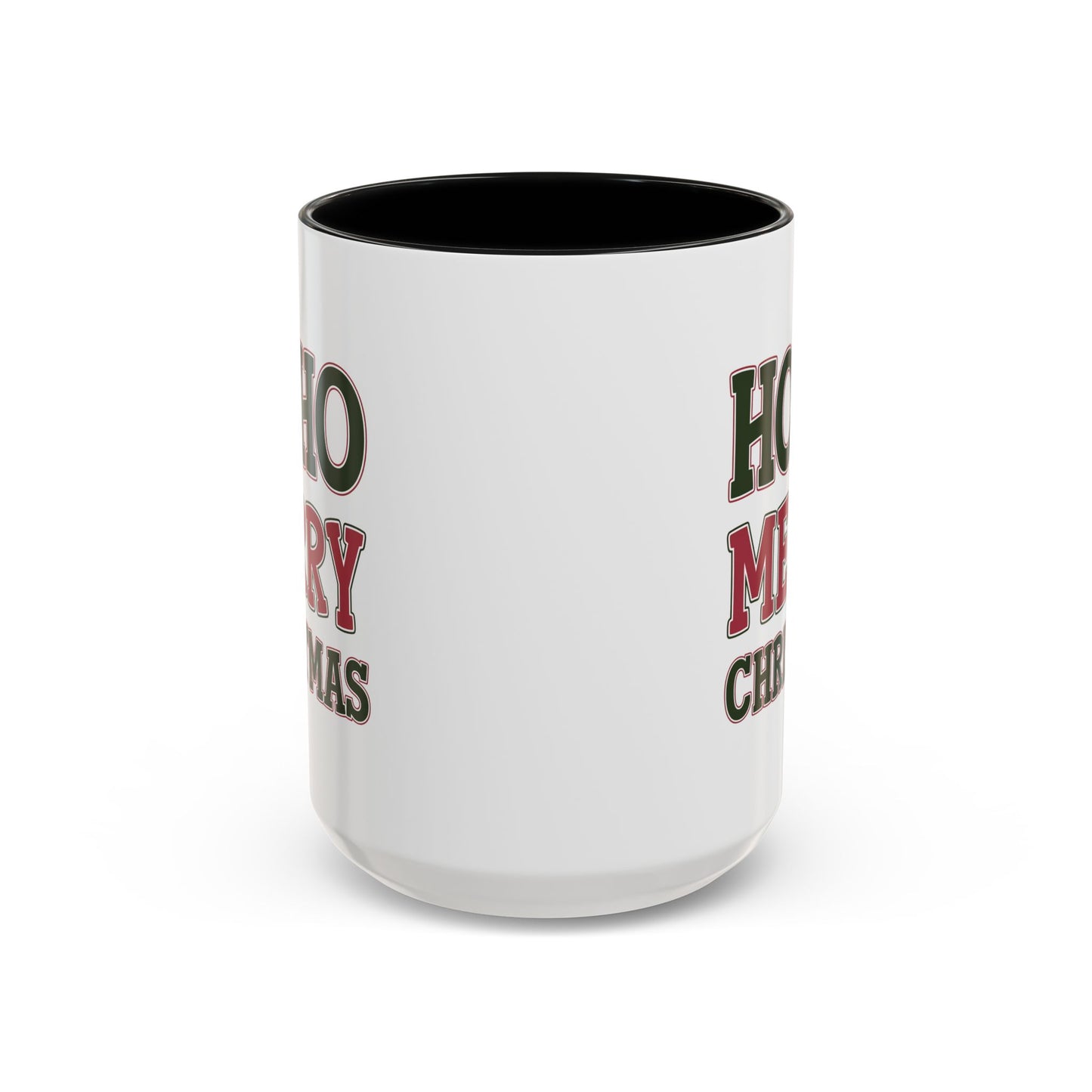 Christmas Mug - Ho Ho Ho Merry Christmas Red & Green Text 4
