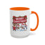Christmas Mug - Merry Christmas White Text Reindeer Snowmen Penguin