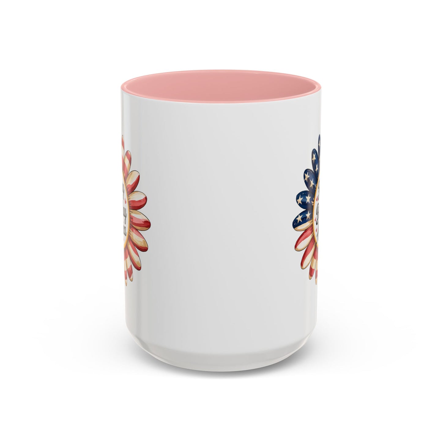 4th of July Mug - Happy Birthday America Sunflower