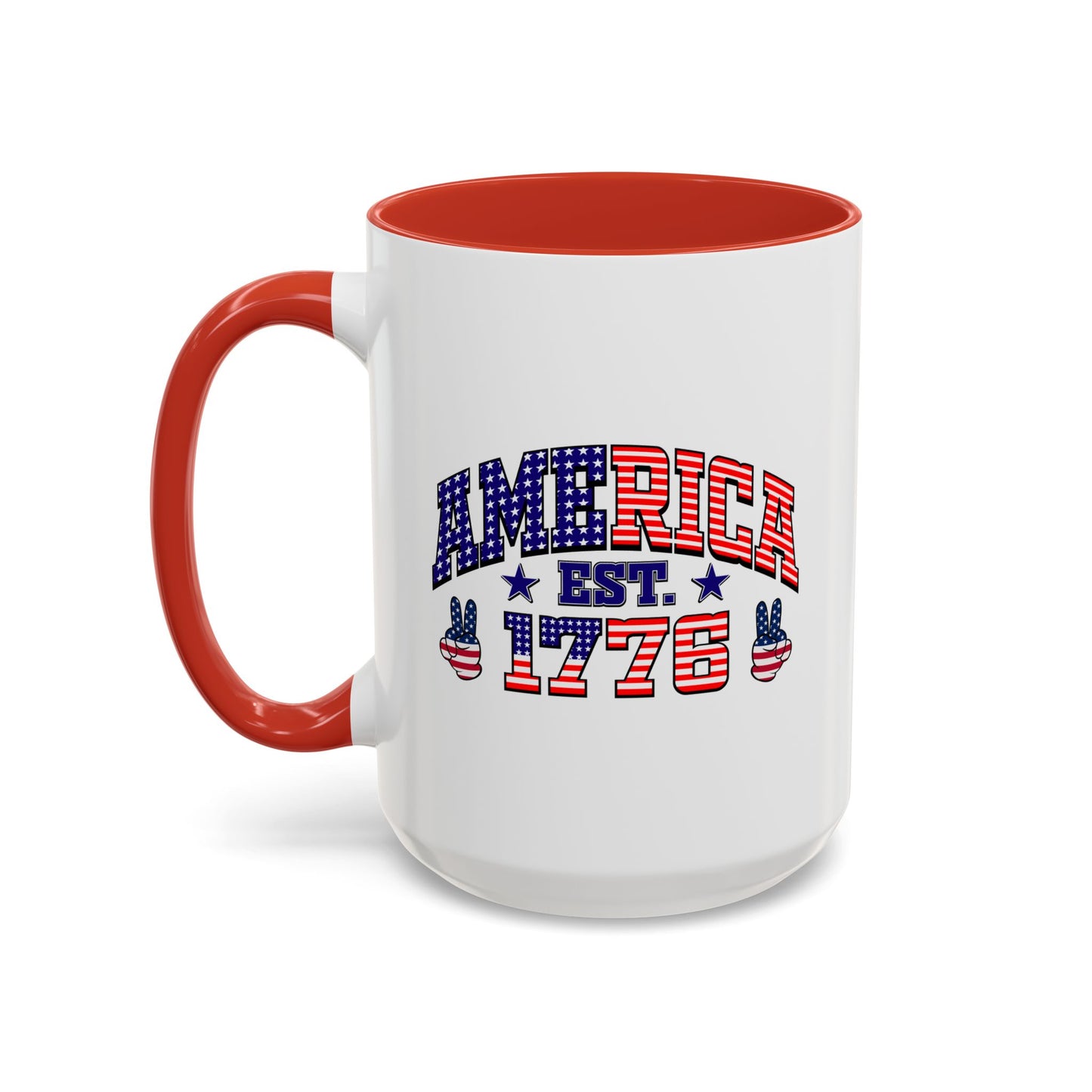4th of July Mug - American Est 1776 Patriotic Flag