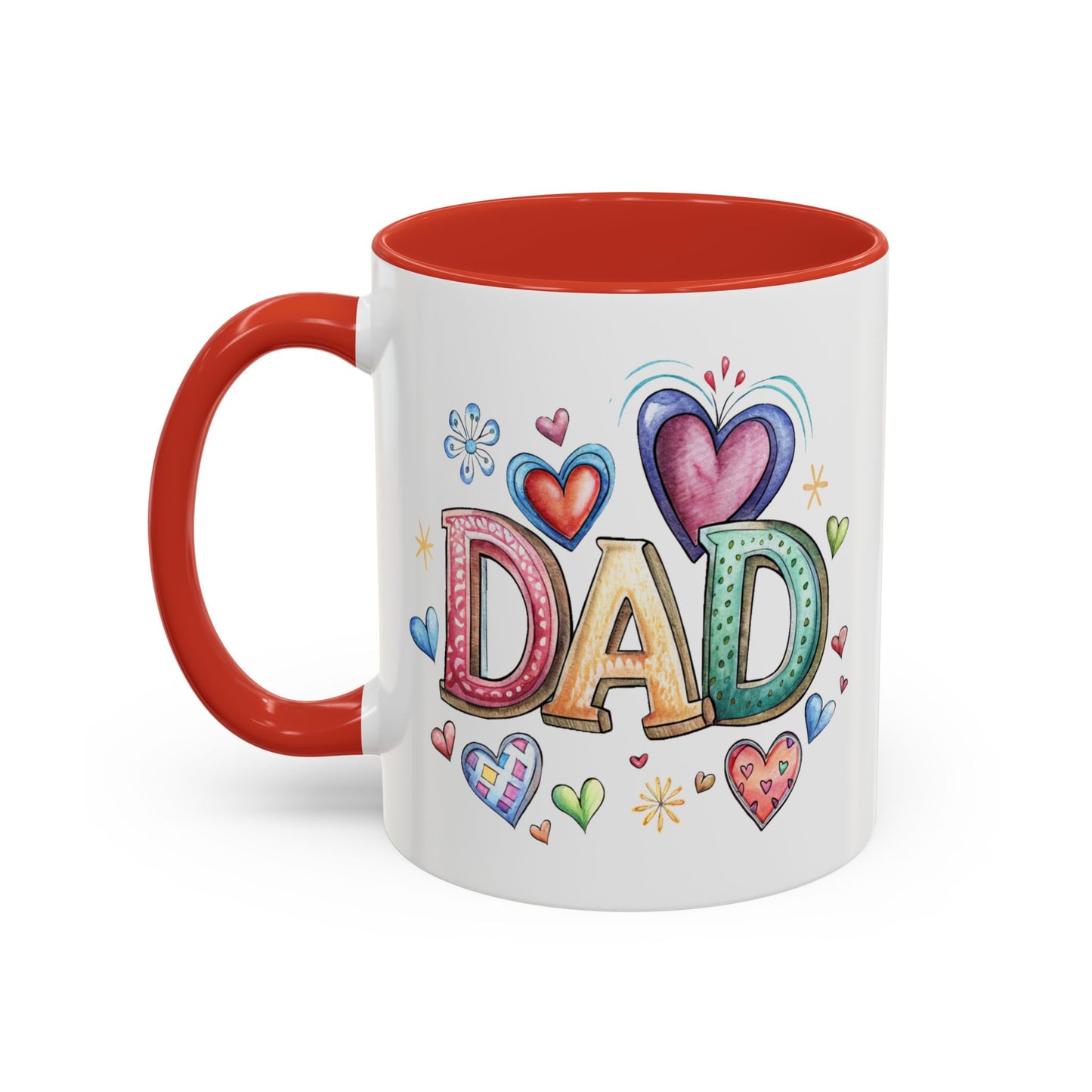 Father's Day Mug - Dad Hearts