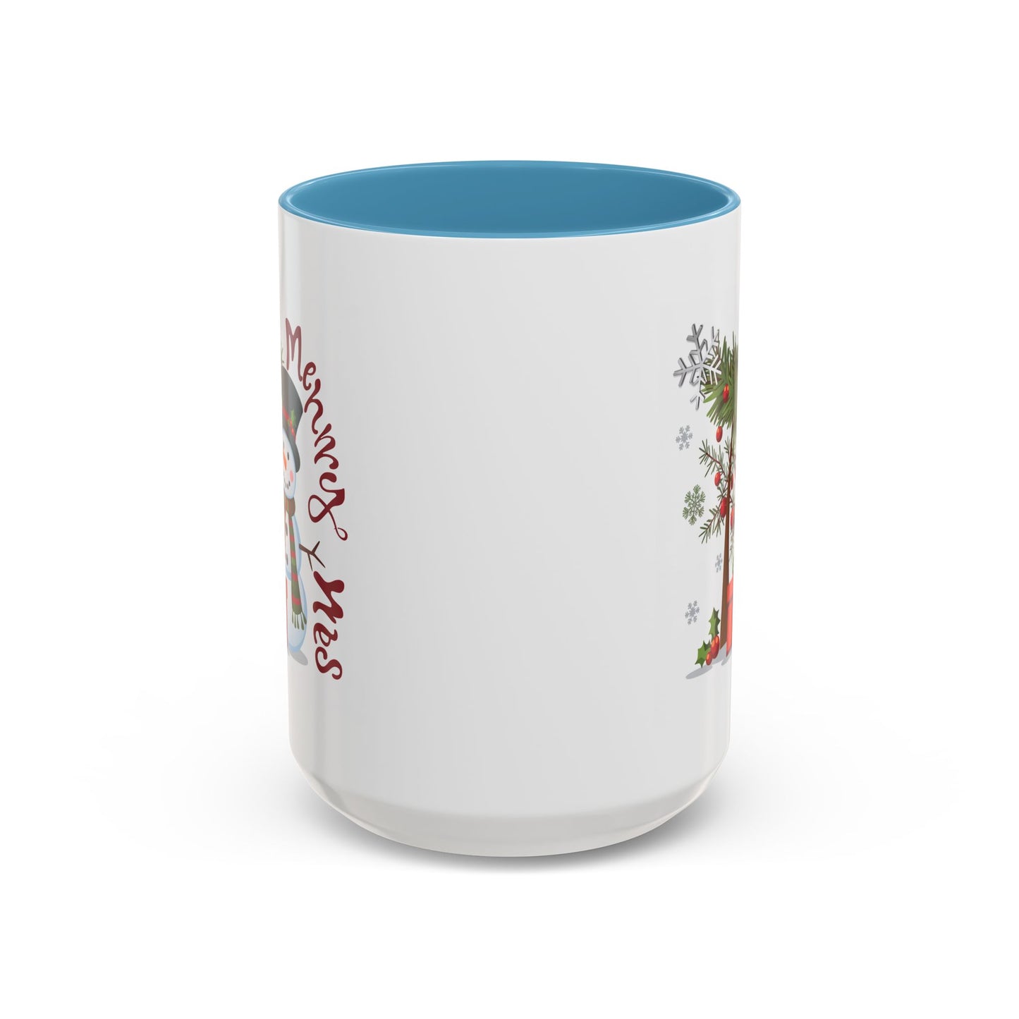 Christmas Mug - Merry Xmas Snowman Tree Present