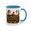 Christmas Mug - Merry Christmas Gold Text Santa Point Ornaments