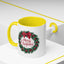 Christmas Mug - Merry Christmas Red Text Bow Wreath