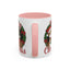 Christmas Mug - Merry Christmas Red Text Cat Presents Wreath