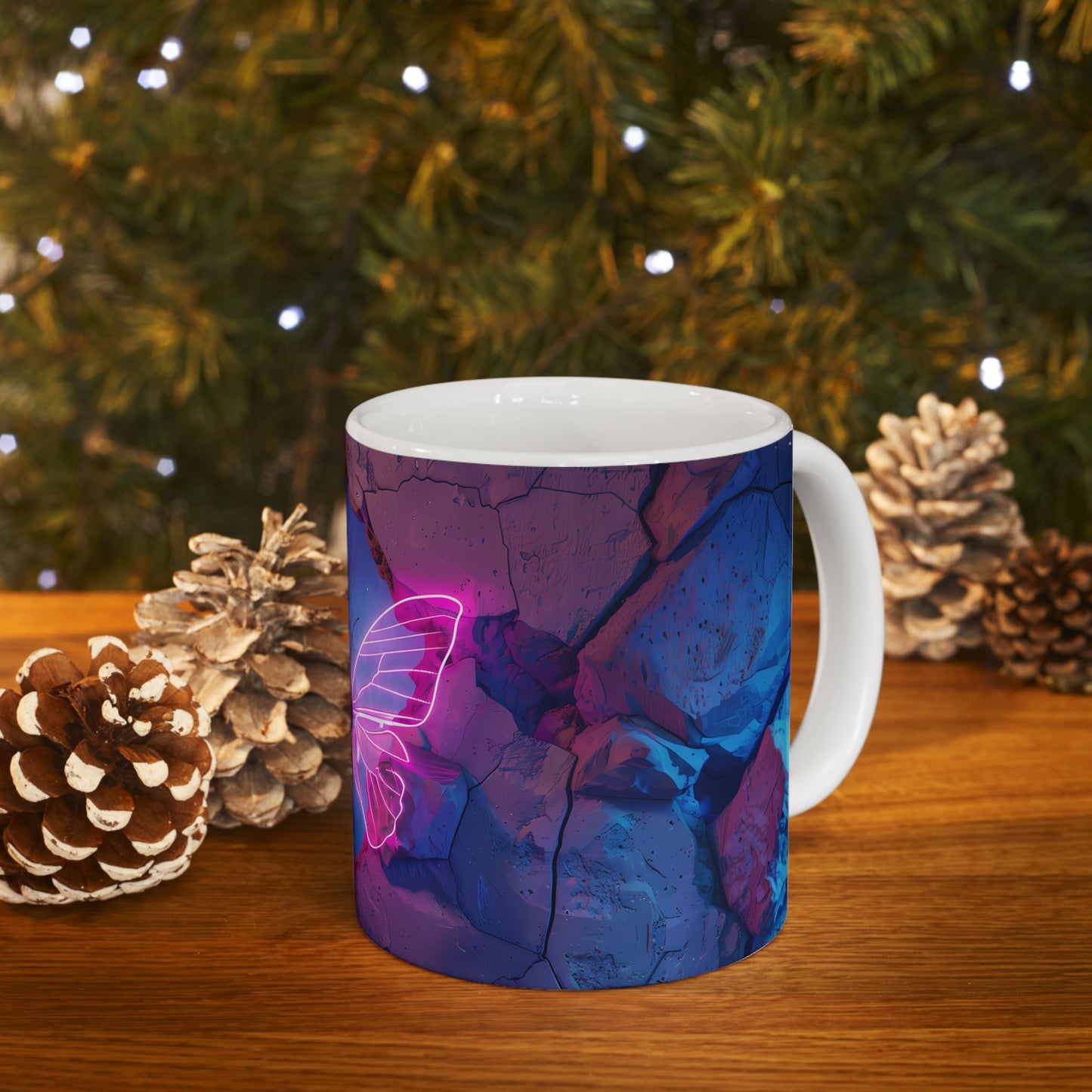 Artistic Mug - Neon Butterfly