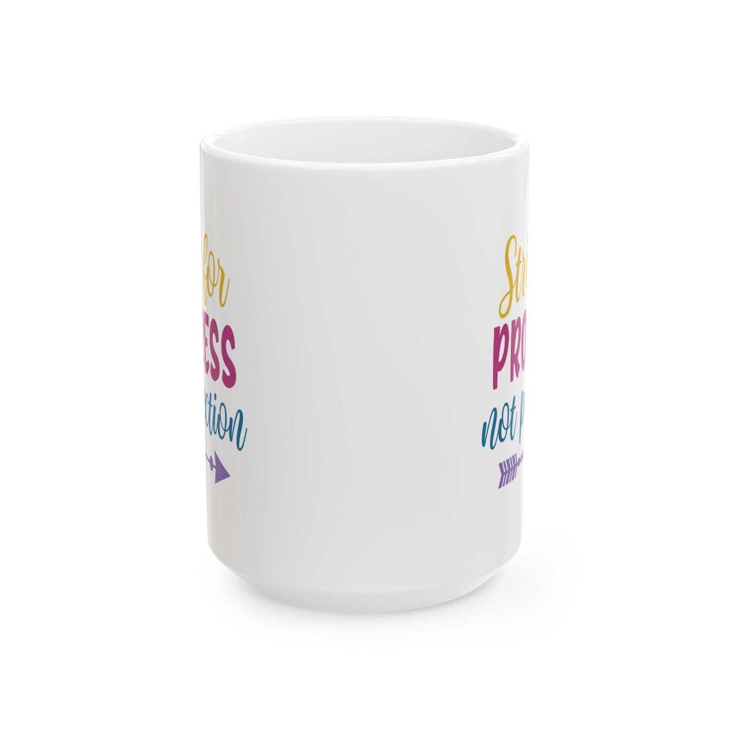 Motivation Mug - Strive For Progress Not Perfection Sticker