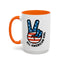 4th of July Mug - All American Girl Peace Sign