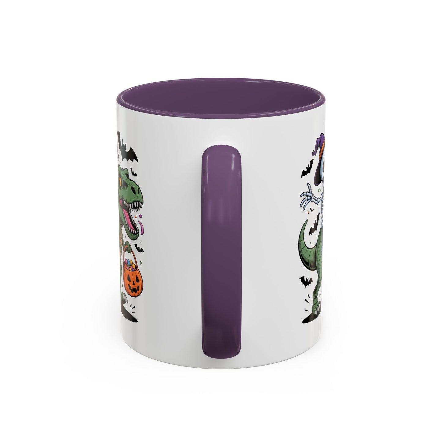Halloween Mug - Skeleton Riding Dinosaur