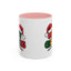 Christmas Mug - Merry Christmas Red Yellow & Blue Text Red Hats