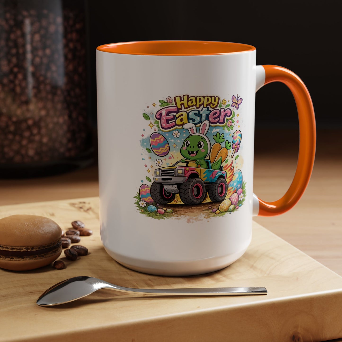 Easter Mug - Dinosaur Monster Truck