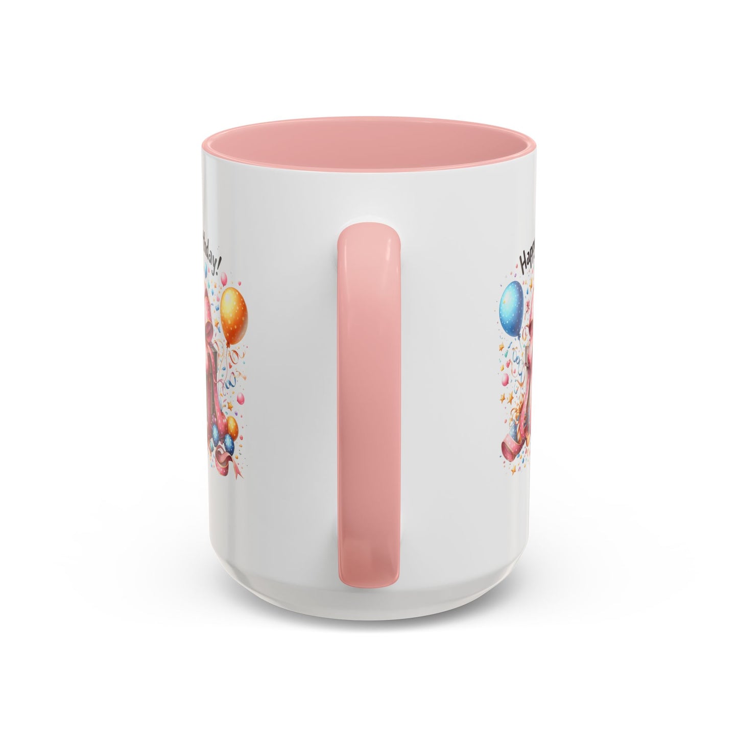 Birthday Mug - Happy Birthday Pink Ribbon Present