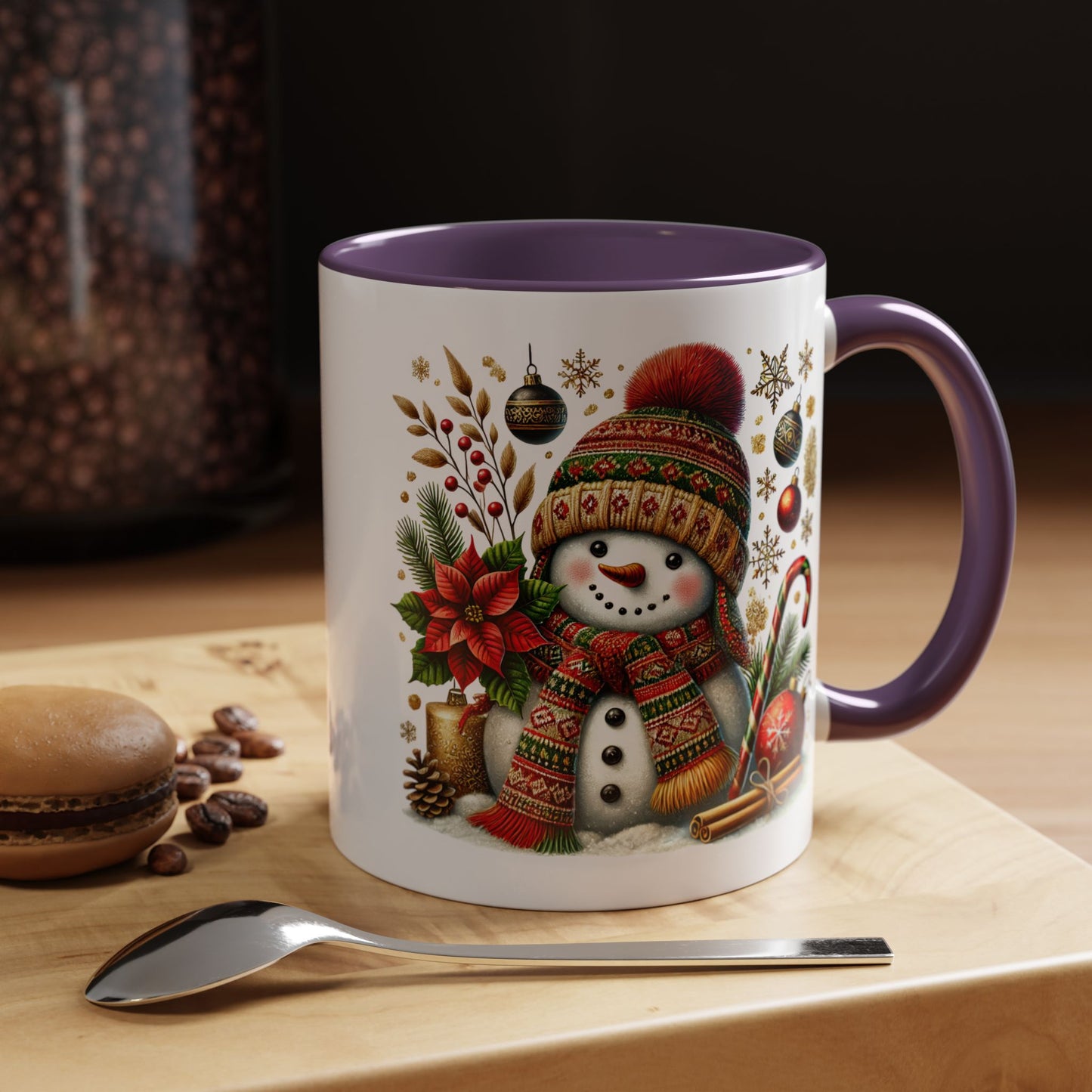 Christmas Mug - Snowman with Christmas Decorations