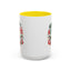 Christmas Mug - Happy Holidays and Merry Christmas Blue Green Yellow Red Text