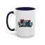 Christmas Mug - Merry Christmas White Red & Blue Text