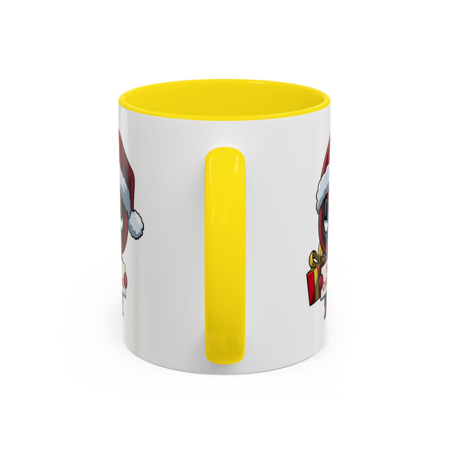 Christmas Mug - Merry Christmas Red Text Superhero