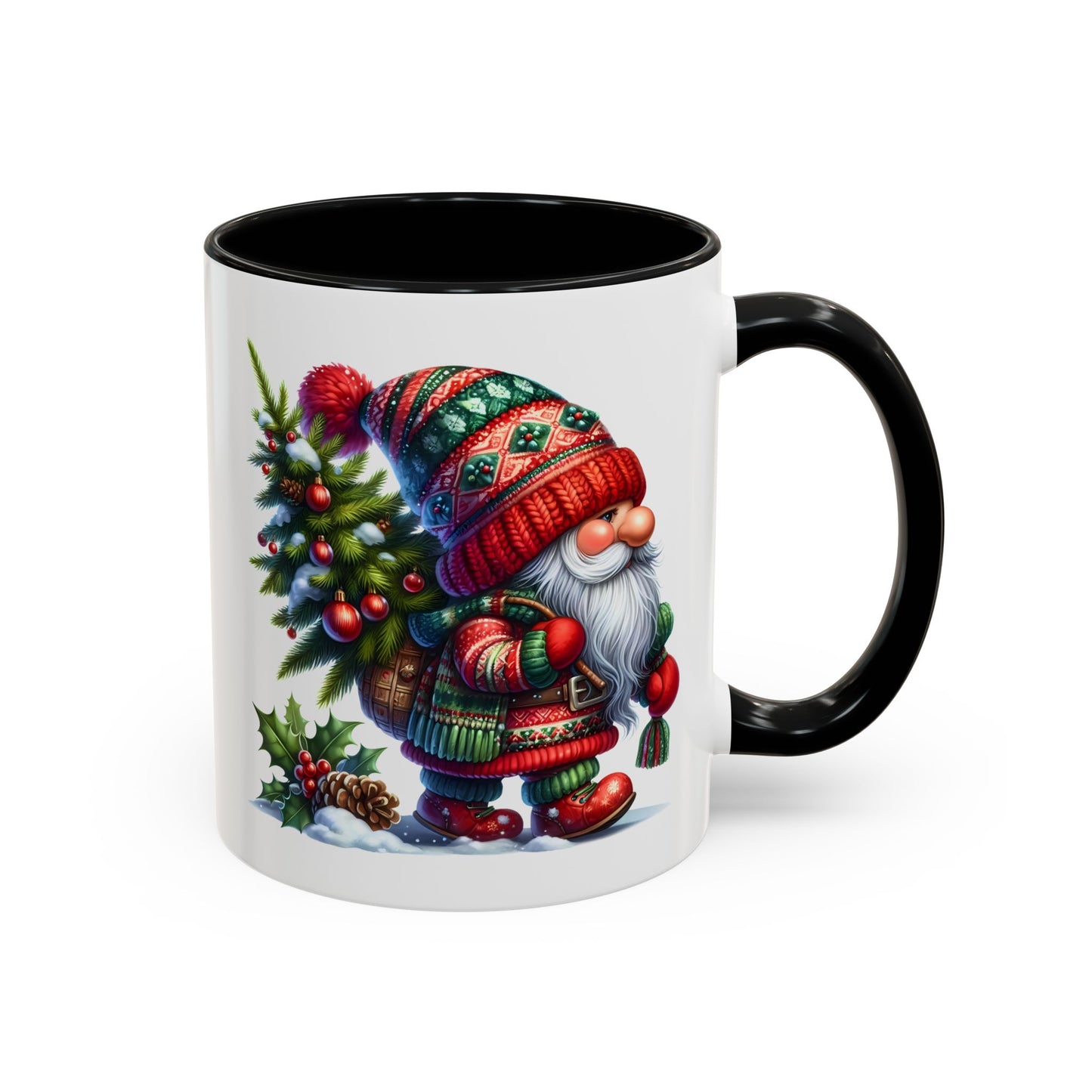 Christmas Mug - Gnome Christmas Tree and Pine Cone