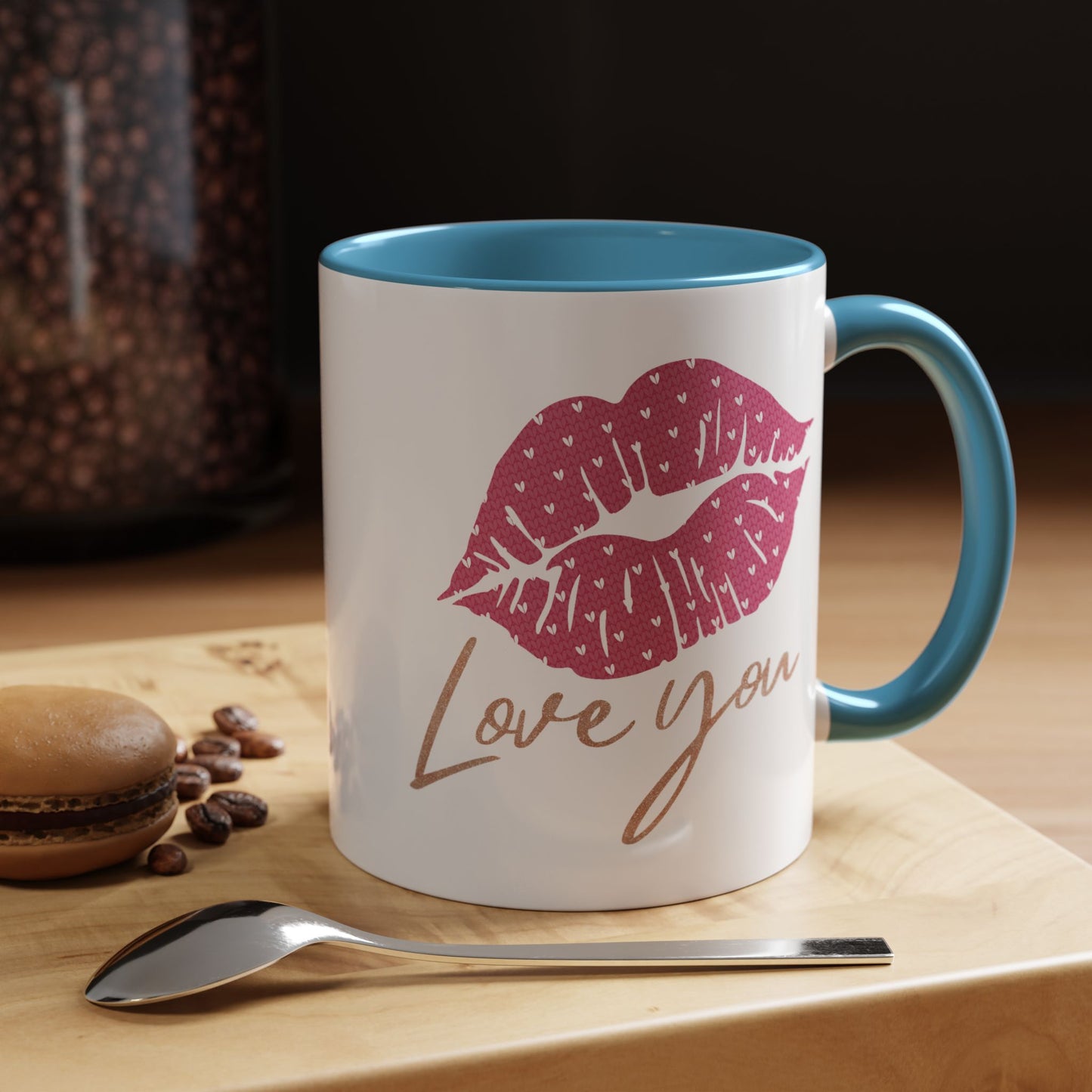 Valentine's Day Mug - Love You Lips Kiss