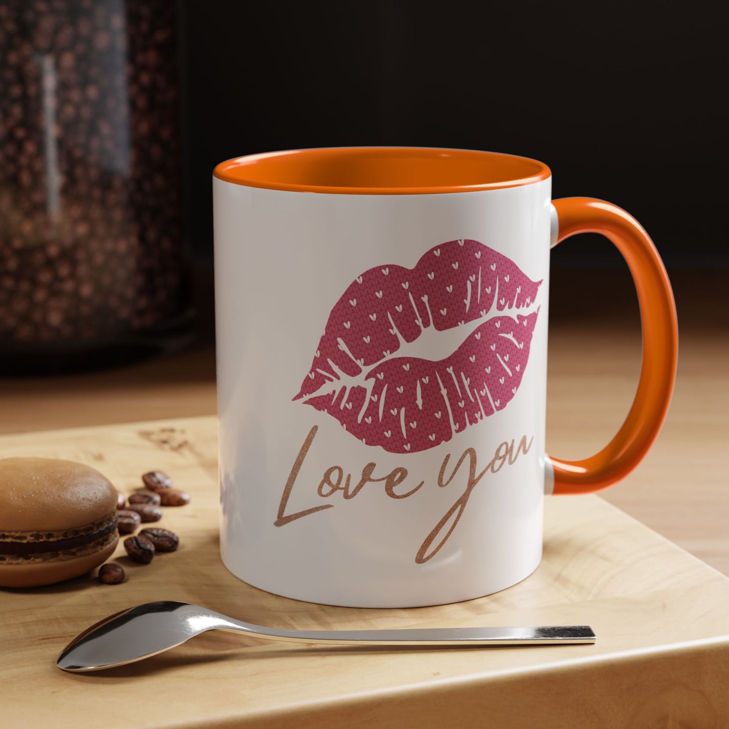 Valentine's Day Mug - Love You Lips Kiss