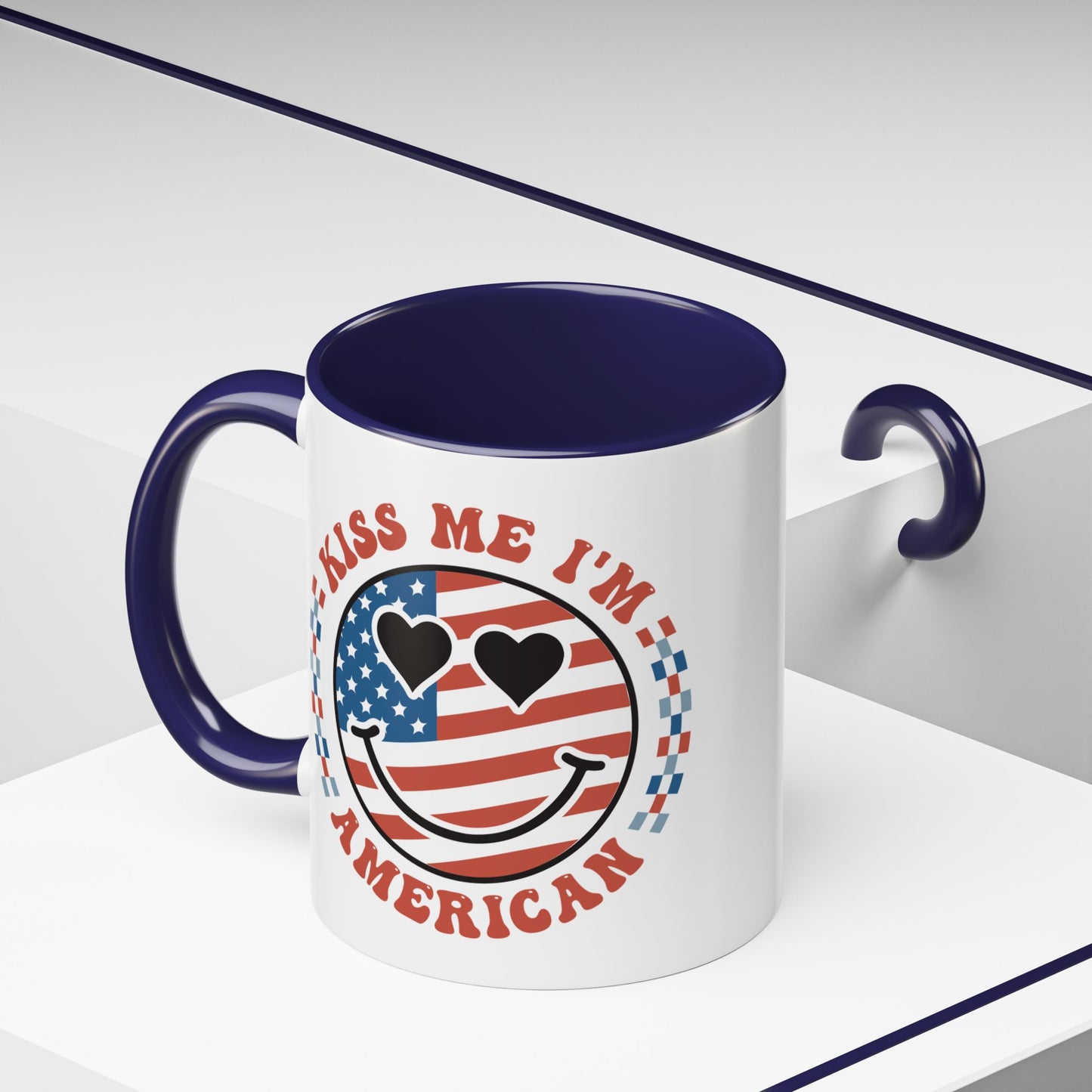 4th of July Mug - Kiss Me I'm American