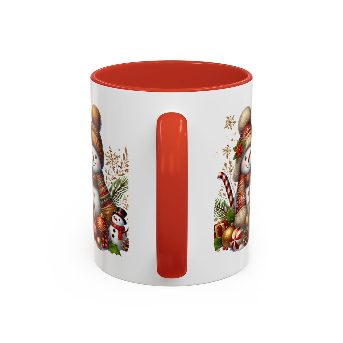 Christmas Mug - Gold Snowman Family