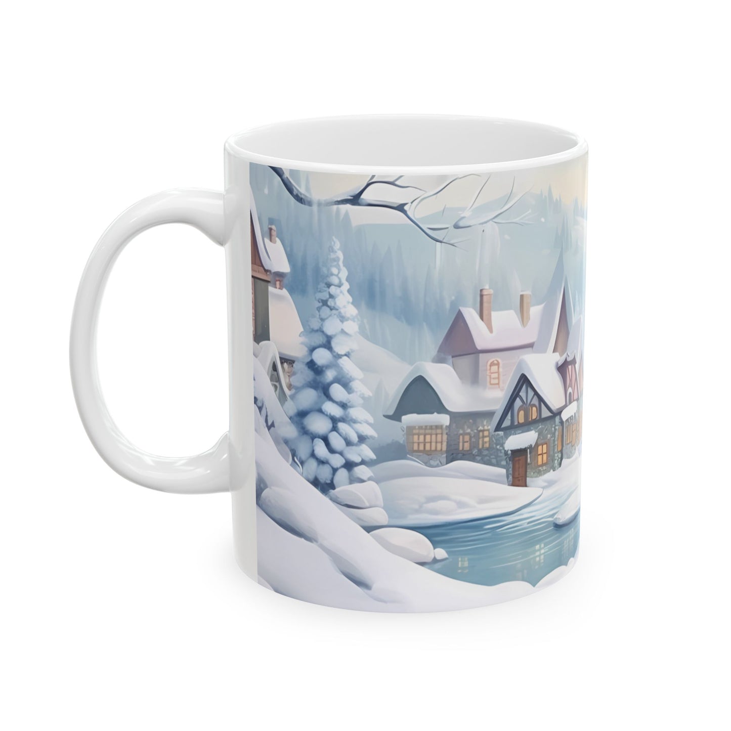 Christmas Mug - Snowy Landscape Wrap