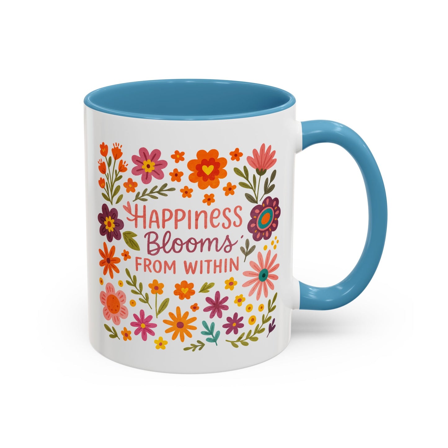 Motivation Mug - Happiness Blooms From Within