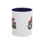 Christmas Mug - Merry Christmas Red & Green Text Mistletoe