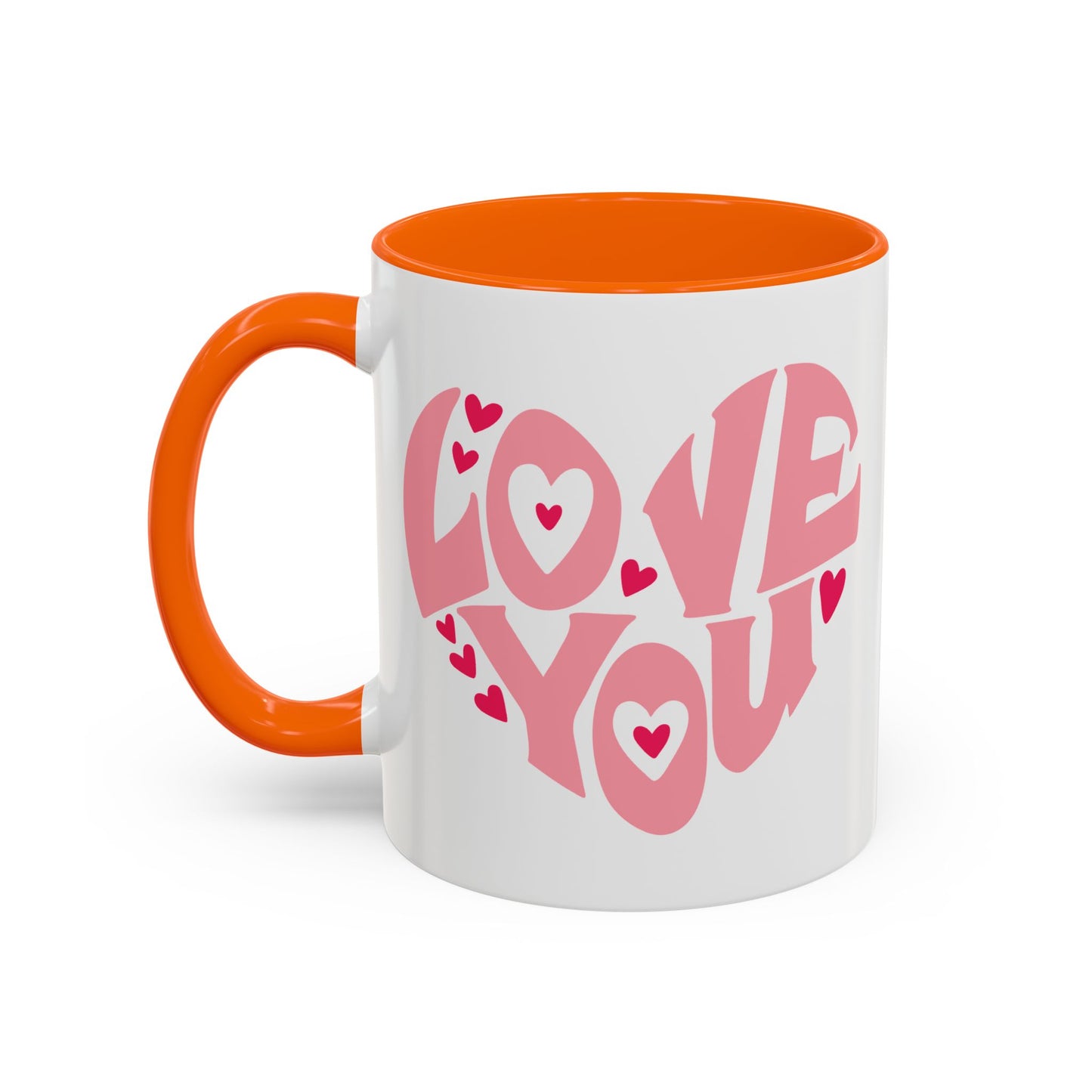 Valentine's Day Mug - Love You Heart Lettering