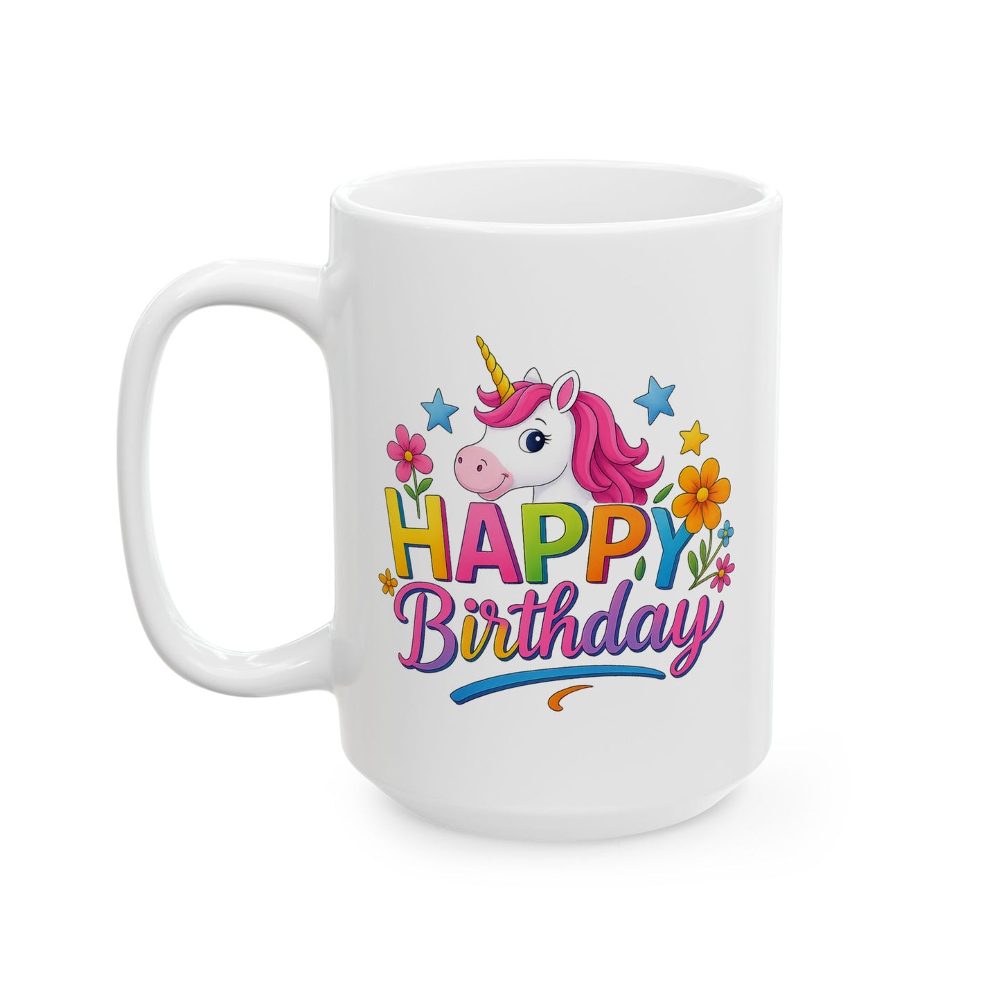 Birthday Mug - Happy Birthday Unicorn Clipart
