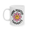 Motivation Mug - Think Positive Thoughts Retro Flower