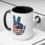 4th of July Mug - All American Girl Peace Sign