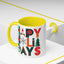 Christmas Mug - Happy Holidays Green Red & Blue Decorative Text