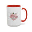 Christmas Mug - Merry Christmas Maroon Text Tree Star