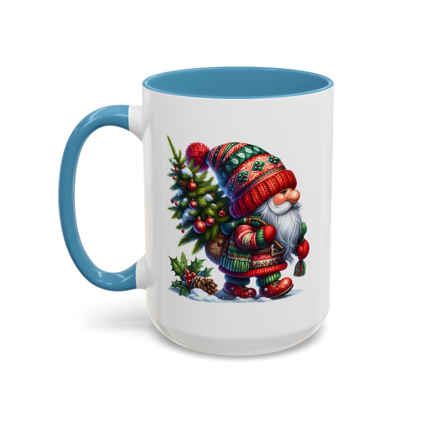 Christmas Mug - Gnome Christmas Tree and Pine Cone