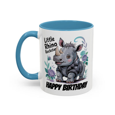 Birthday Mug - Happy Birthday Little Rhino Rockstar