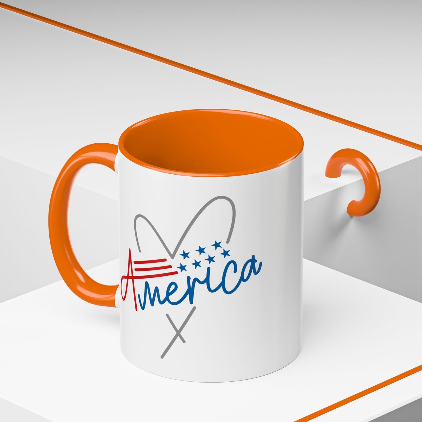 4th of July Mug - America Heart
