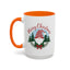 Christmas Mug - Merry Christmas Red Text Gnome Bow Tree