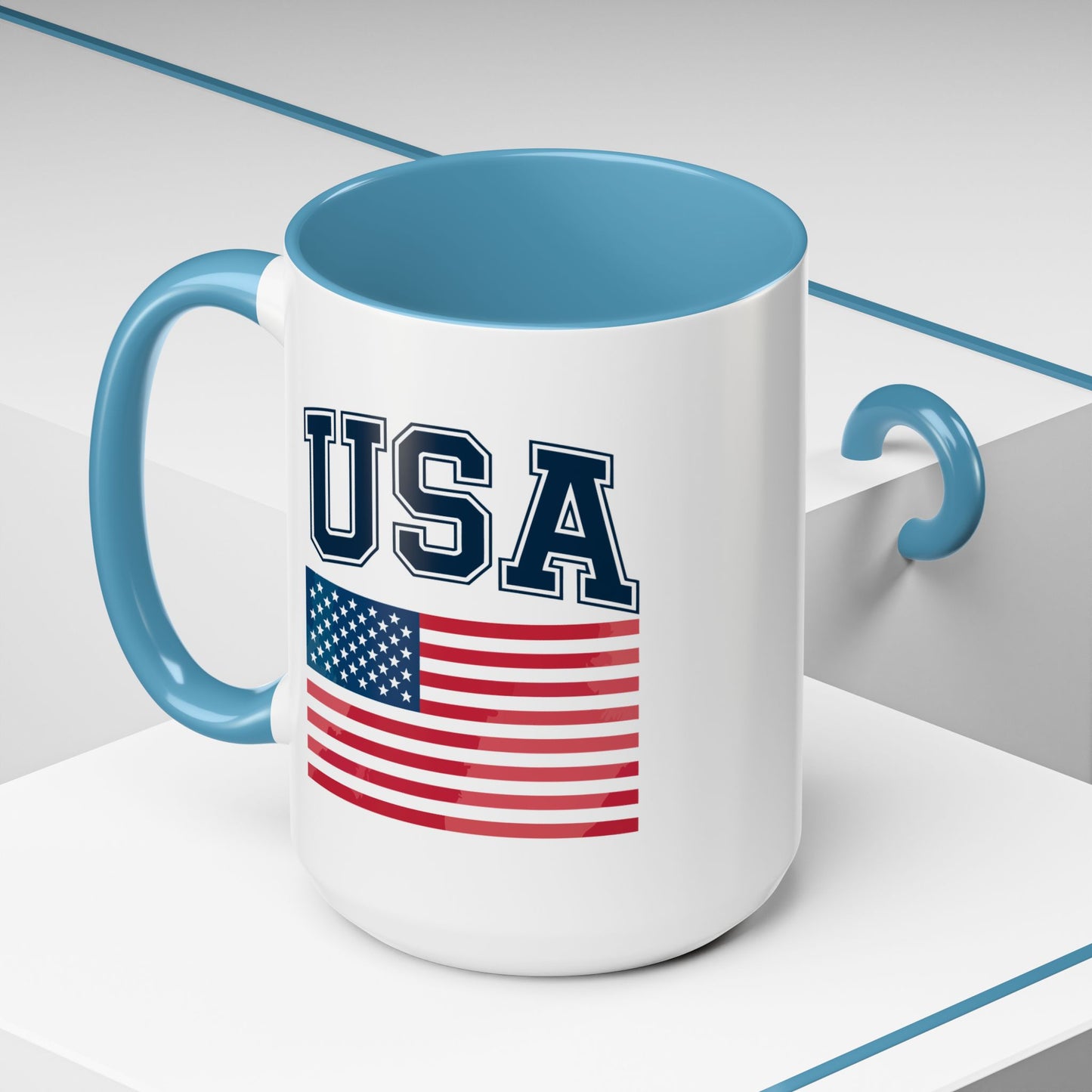 4th of July Mug - USA & Flag