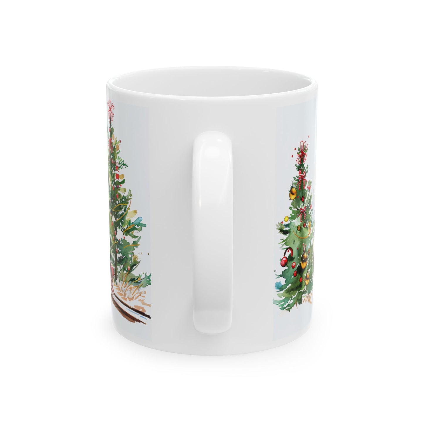 Christmas Mug - Snowy Landscape Train Wrap 2