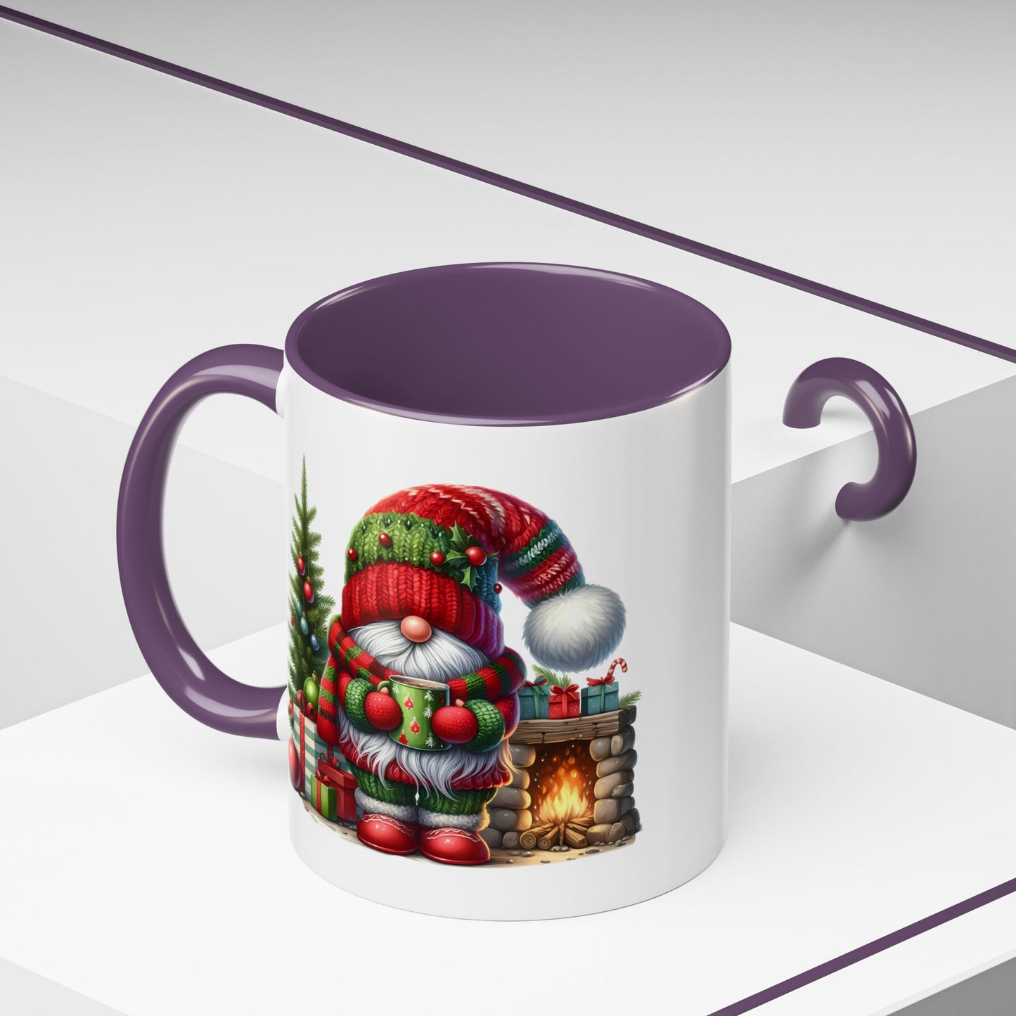 Christmas Mug - Gnome Fireplace