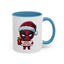 Christmas Mug - Merry Christmas Red Text Superhero