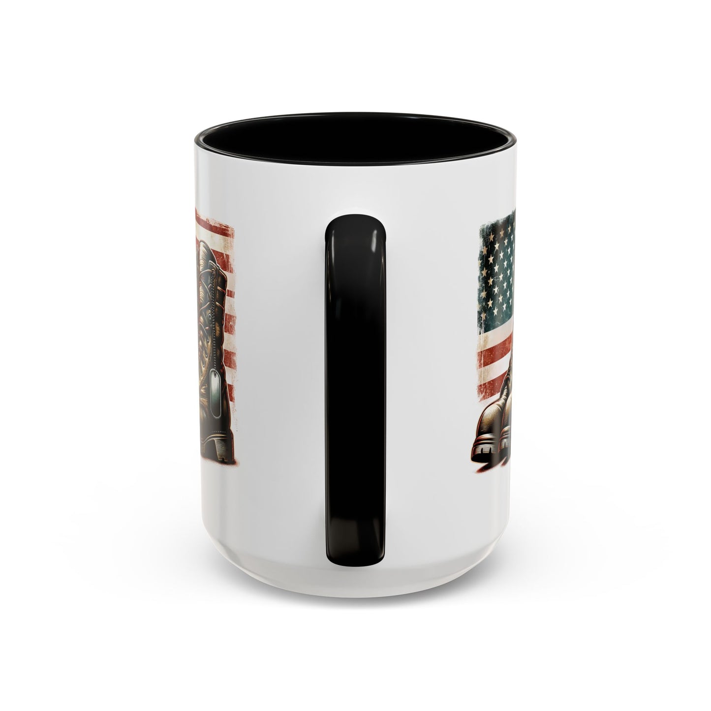 4th of July Mug - Fallen Soldier Boots Flag
