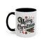 Christmas Mug - Merry Christmas Black Text Star Stocking Ornament Candy Cane