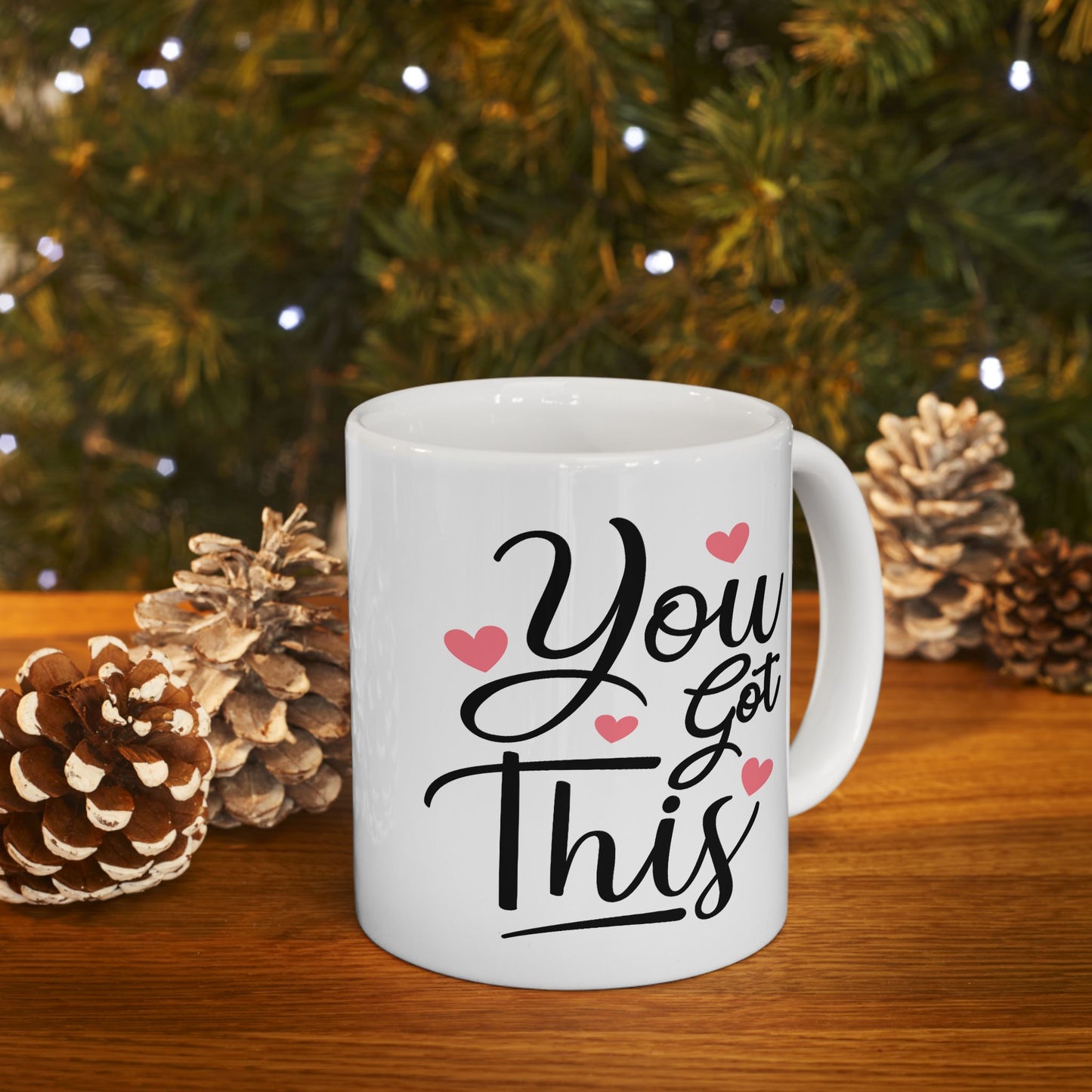 Motivation Mug - You Got This Pink Hearts