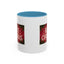 Christmas Mug - Merry Christmas Cream Text Maroon Background