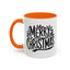 Christmas Mug - Merry Christmas Black Text Mistletoe
