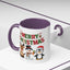 Christmas Mug - Red Green & Gold Text Reindeer Snowman Penguin